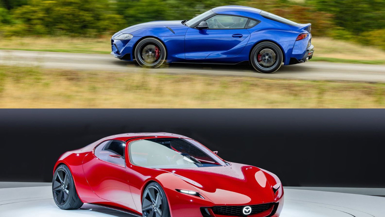 Toyota GR Supra and Mazda Iconic SP concept